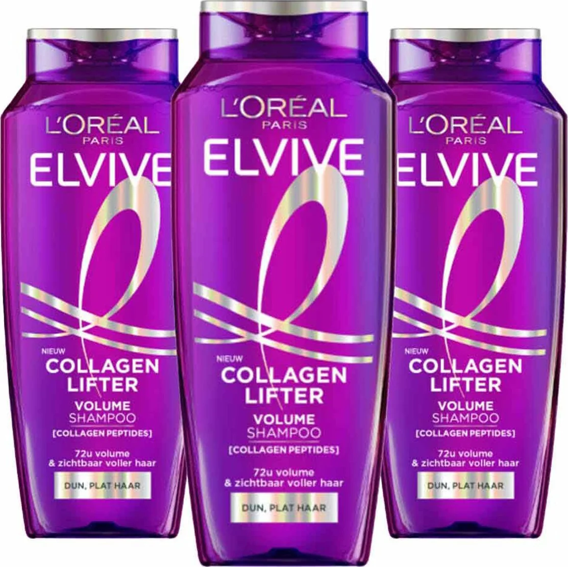 3x L'Oréal Elvive Collagen Lifter Shampoo 250 ml