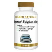 2x Golden Naturals Magnesium Bisglycinaat 300mg Vegan 90 tabletten