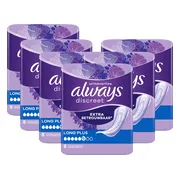 6x Always Discreet Incontinentie Verband Long Plus 8 stuks