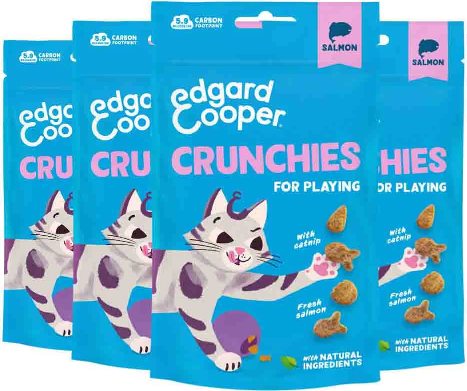4x Edgard & Cooper Adult Crunchies Kattensnack Zalm 50 gr