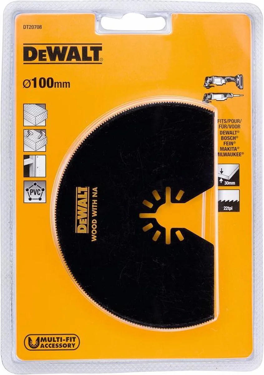 DeWALT DT20708 Segmentzaagblad vlak 102mm.