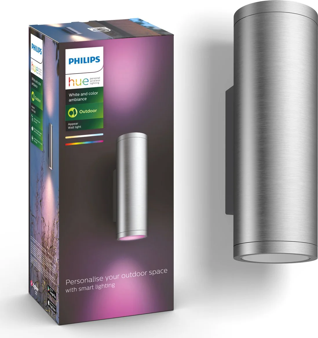 Philips Hue Appear muurlamp White & Color - RVS