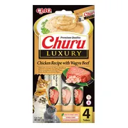 12x Ciao Kattensnack Churu Luxury Chicken & Wagyu Beef 4 x 14 gr