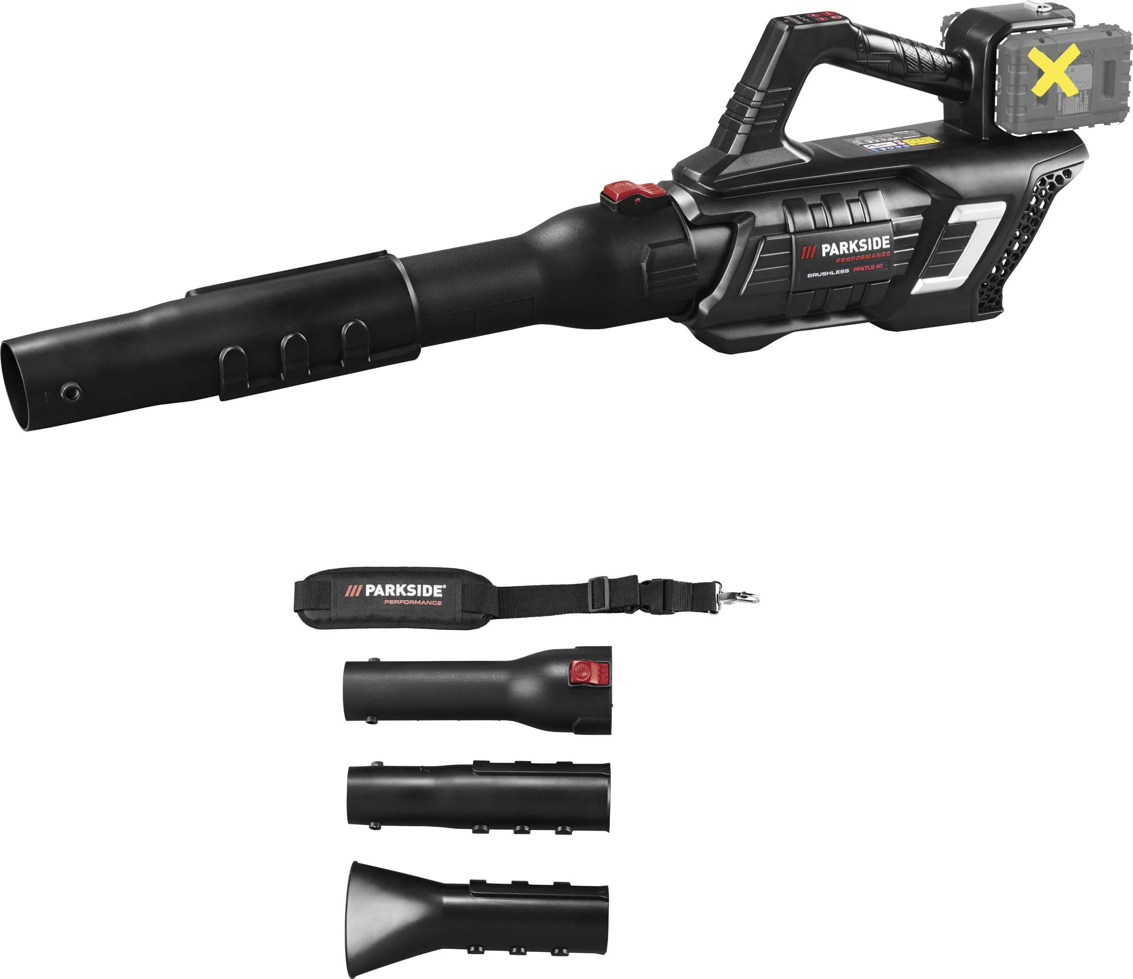 PARKSIDE PERFORMANCE Accu-turbinebladblazer 40 V, zonder accu's en lader