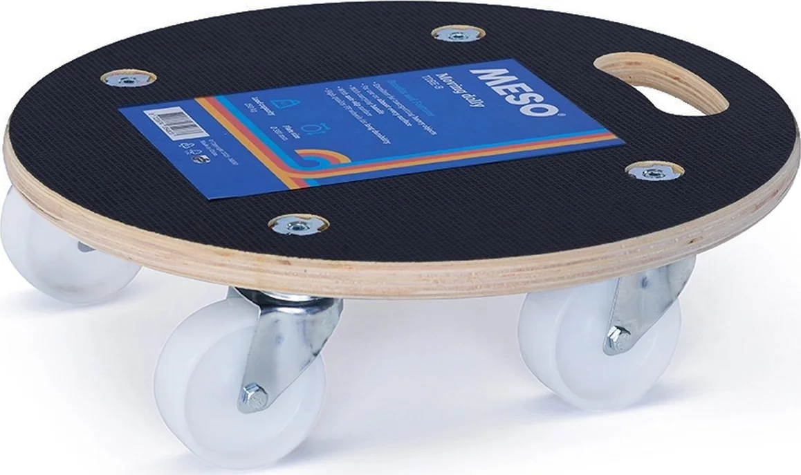 MESO Meubelhondje Rond - Ongeremd - PP wiel - Max 250kg - Meubelroller - Verhuistrolley - Transportdolly
