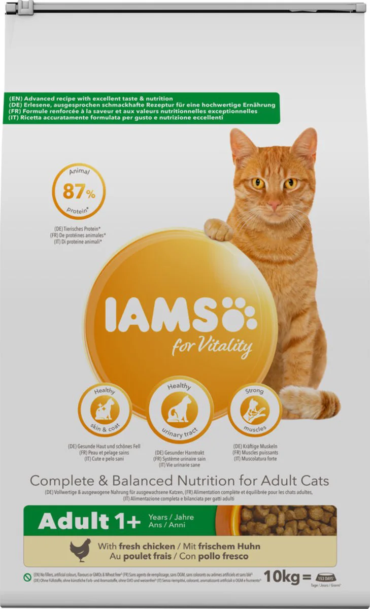 IAMS Kattenvoer Adult Kip 10 kg