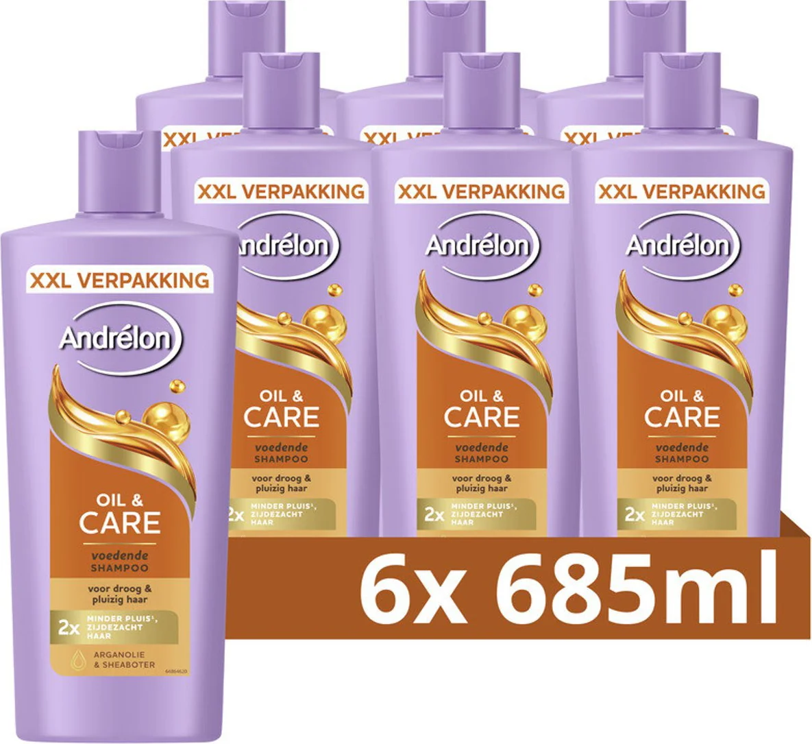 6x Andrélon Shampoo Oil & Care 685 ml