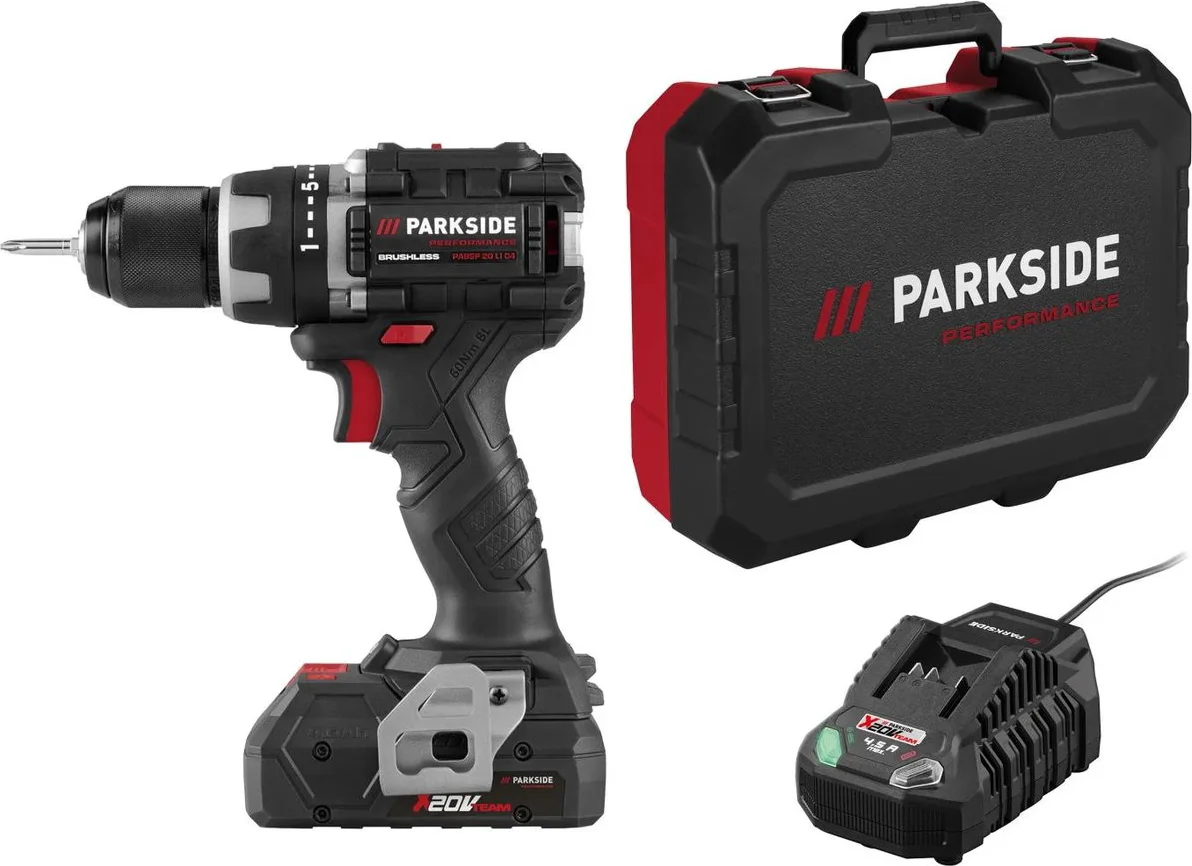 PARKSIDE PERFORMANCE Accu-schroefboormachine 20 V 60 Nm met accu en lader
