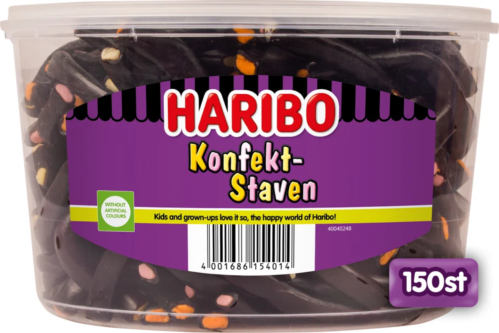 Haribo Konfektstafen - drop met vulling - 150 stuks silo