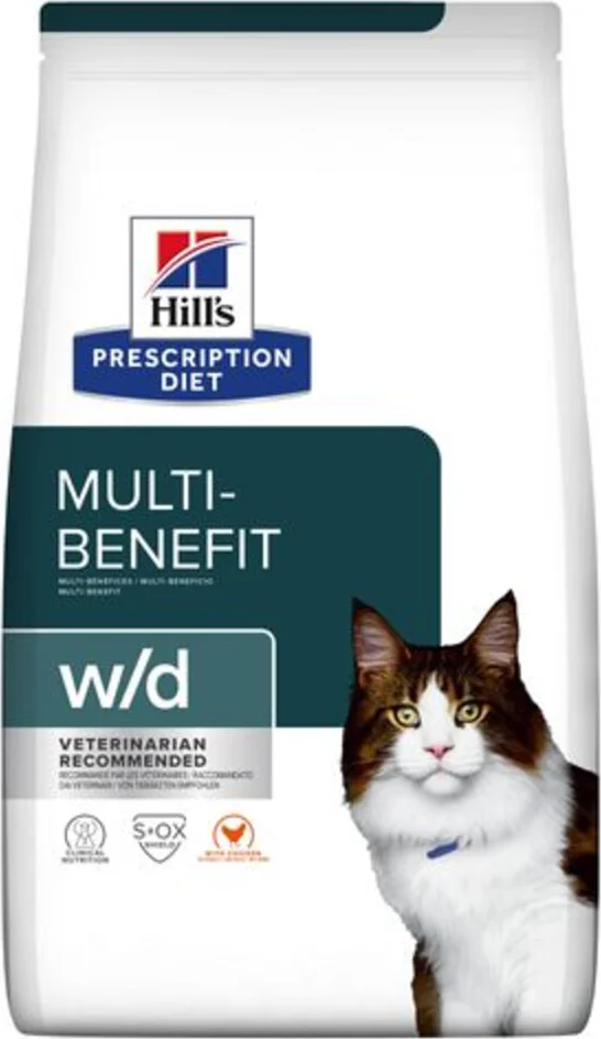 Hill's Prescription Diet w/d Multi-Benefit Kattenvoer Droog Kip 3 kg