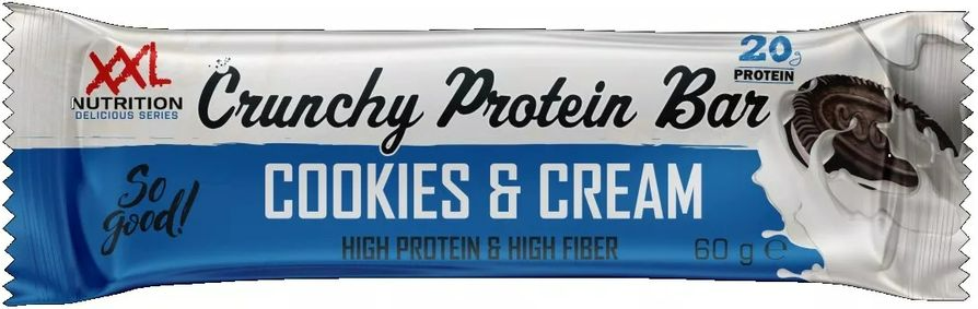 XXL Nutrition Crunchy Protein Bar Cookies & Cream 60GR