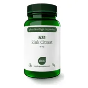 AOV 531 Zink Citraat (15 mg) 60 vegacapsules