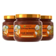 3x Garnier Loving Blends Argan- en Cameliaolie Haarmasker 340 ml