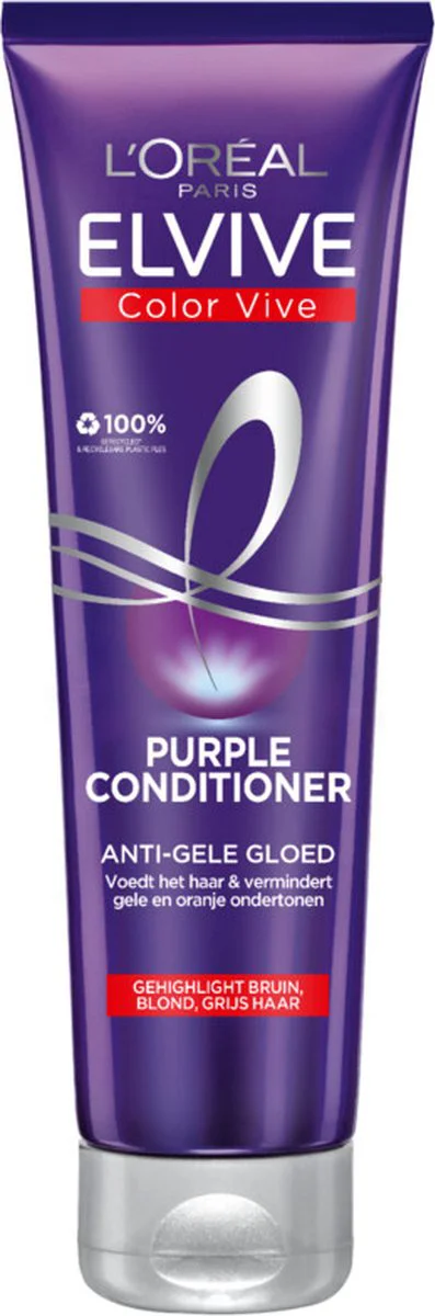 3x L'Oréal Elvive Color Vive Purple Conditioner 150 ml