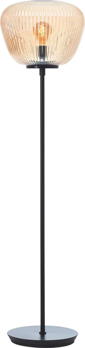 Brilliant Kaizen - Vloerlamp - Glas - 1xE27 Max 40W - Amber/zwart