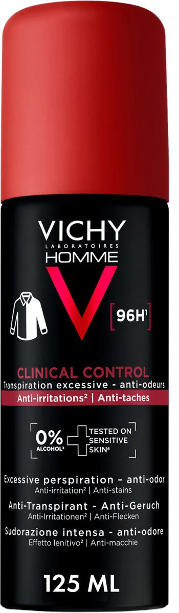Vichy Homme Clinical Control Anti-Transpirant 96H 125ML