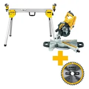 DeWALT DWS774SET Afkort-/Verstekzaag met XPS 216mm 1400W + DE7033 Onderstel