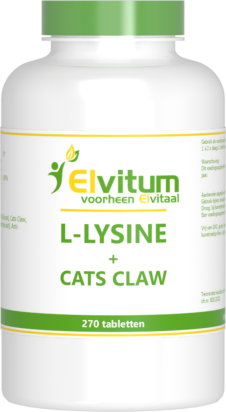 Elvitum L-Lysine Cats Claw Tabletten 270TB