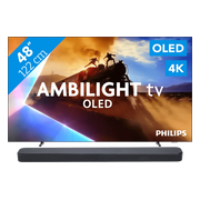 Philips Ambilight 48'' OLED760 4K (2025) + JBL Bar 300 MK2 Zwart