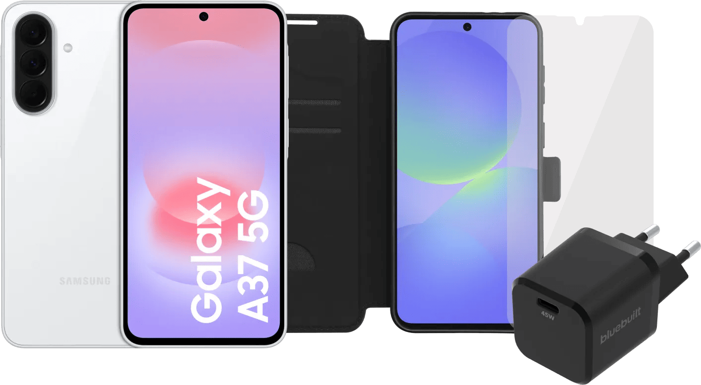 Samsung Galaxy A37 128GB Wit 5G + Compleet Accessoirepakket