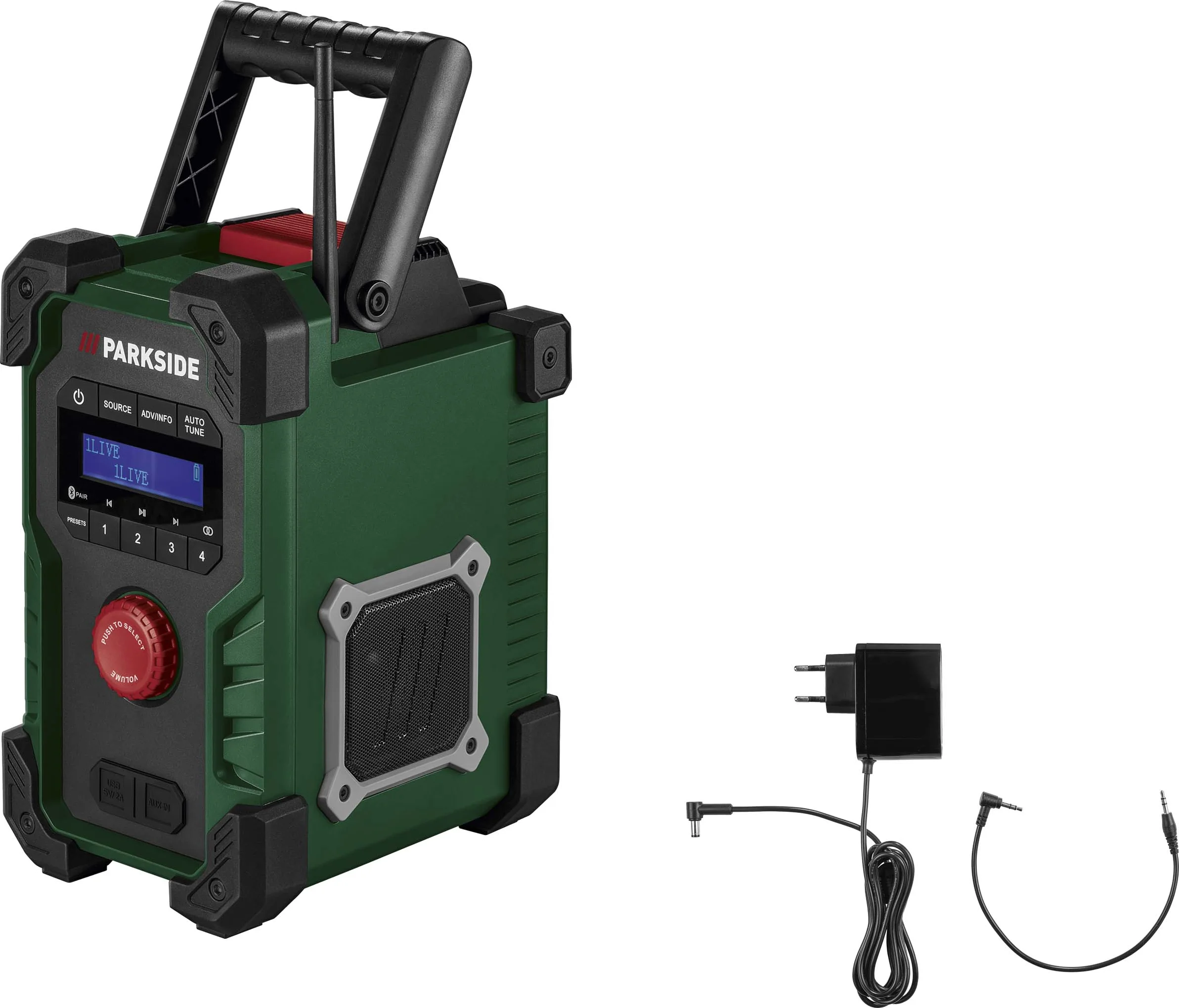 PARKSIDE Accu-bouwradio 12 V, 20 V of netstroom, zonder accu en lader
