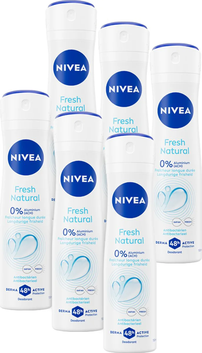 6x NIVEA Deodorant Spray Fresh Natural 150 ml
