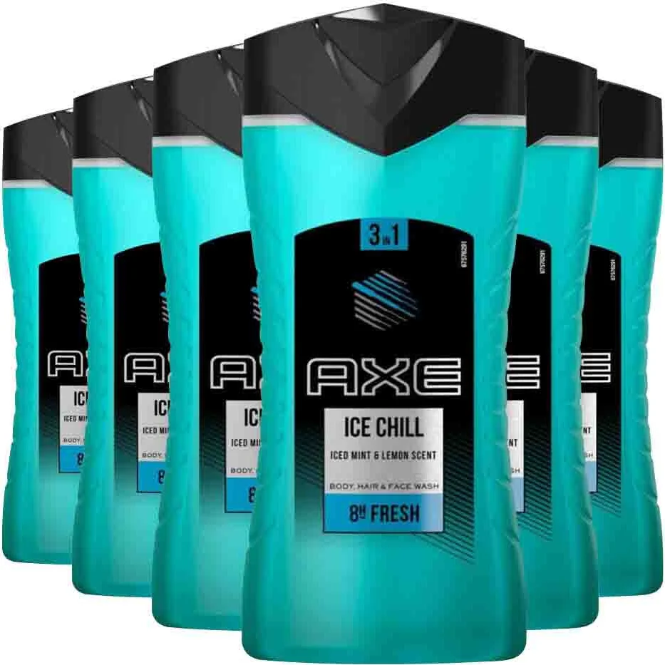 6x Axe 3in1 Douchegel Ice Chill 400 ml