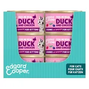 18x Edgard & Cooper Kattenvoer Kitten Chunks Eend - Kip 85 gr