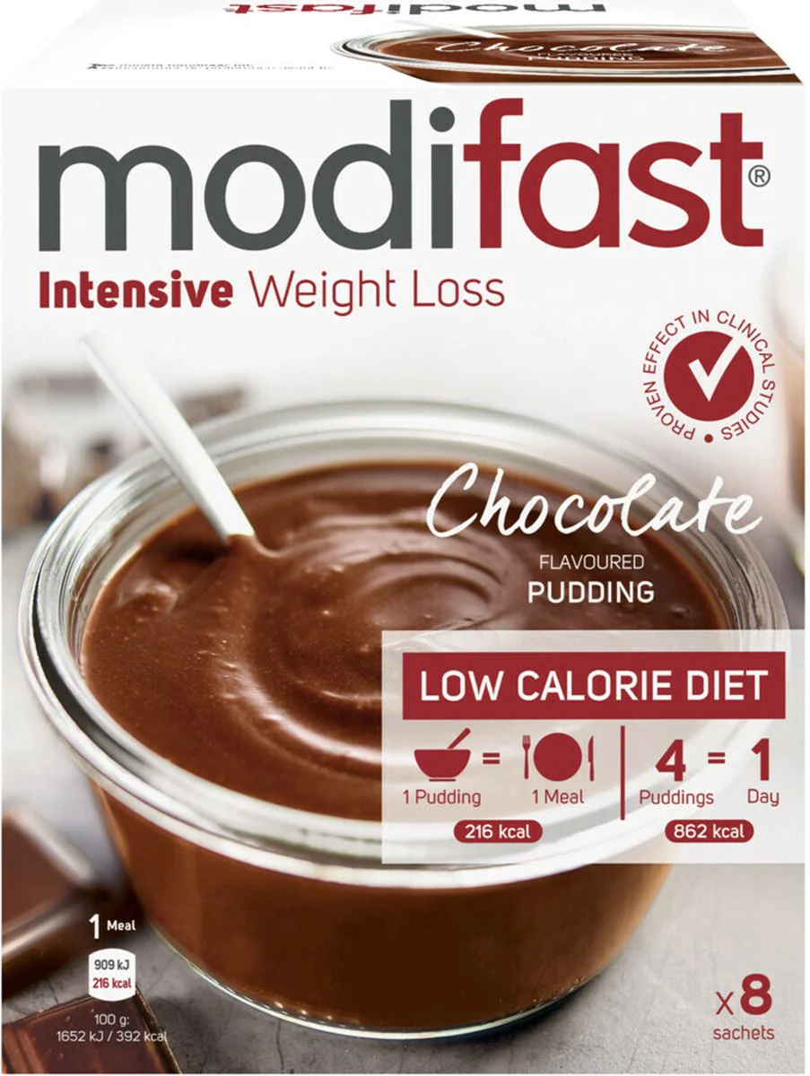 8x Modifast Weight Control Pudding Chocolade 8 x 55 gr