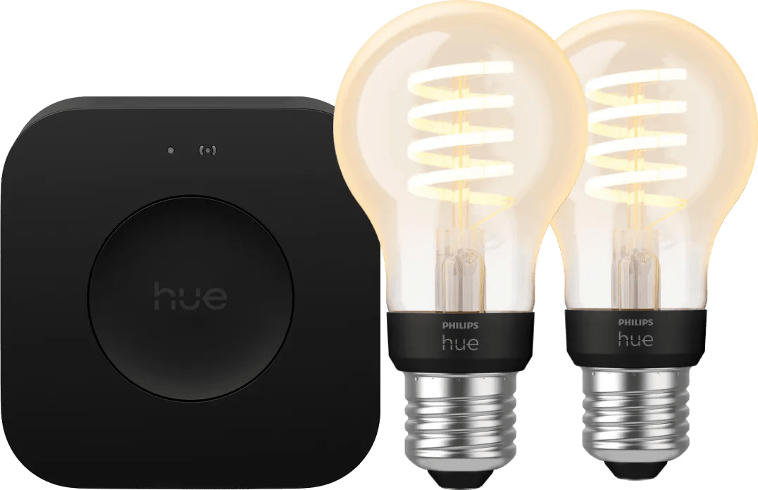 Philips Hue Filament White Ambiance Standaard Duo Pack + Bridge Pro