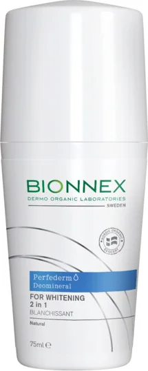3x Bionnex Perfederm Deomineral Roller 2 In 1 voor Whitening 75 ml