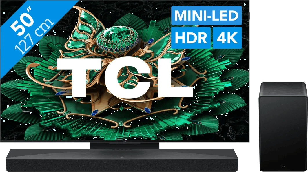 TCL 50" QD Mini-led C71K 4K (2025) + TCL Q65H