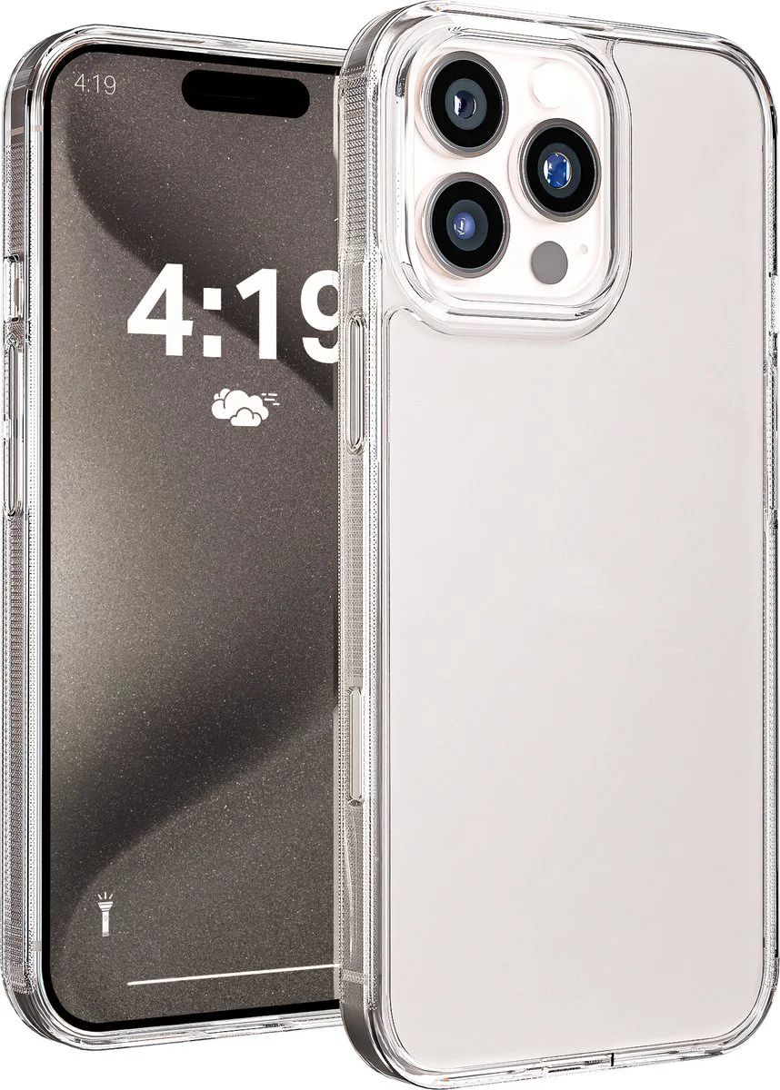 My Case telefoonhoesje geschikt voor Apple iPhone 15 Pro Max hoesje siliconen - backcover - optimale bescherming - Transparant