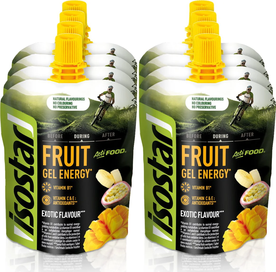 8x Isostar Actifood Exotic 90 gr