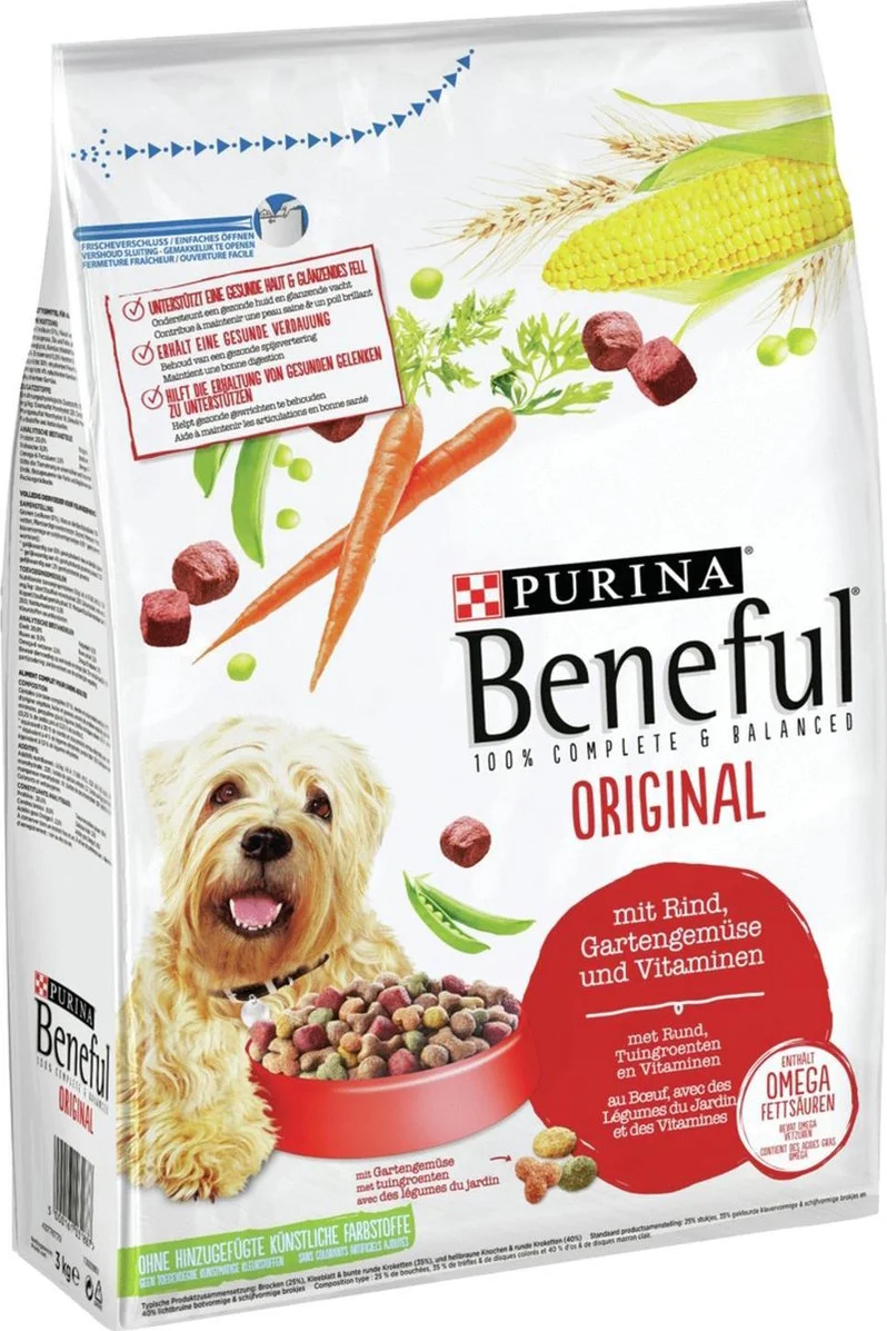 Beneful Original - Rund/Groente - Hondenvoer - 3 kg