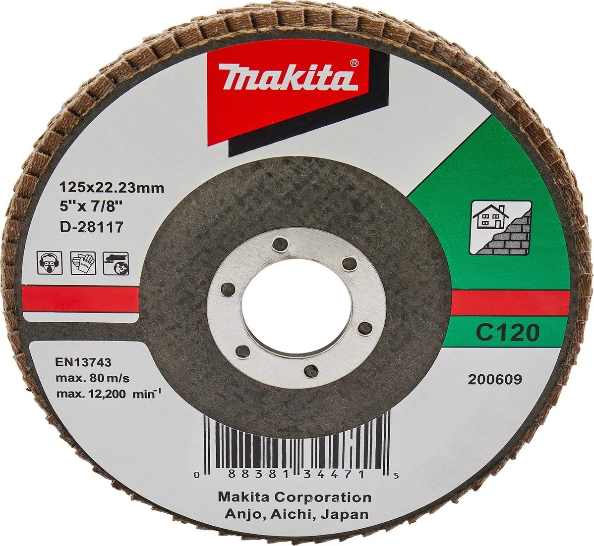 Makita D-28117 Lamellenschuurschijf C120 | 125mm
