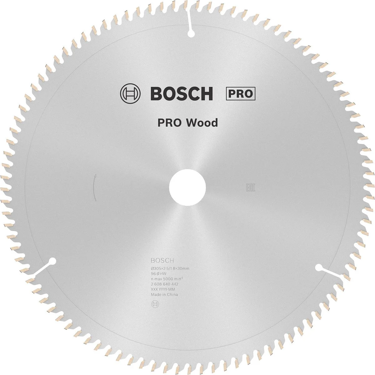 Bosch Professional Cirkelzaagblad PRO Wood | Ø 305 x 2,5 x 30mm 96T - 2608640442