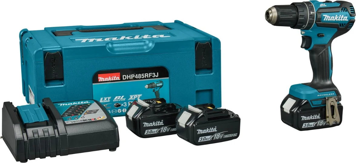 Makita DHP485RF3J Accu klop-/schroefboormachine 18V 3x 3.0Ah in Mbox