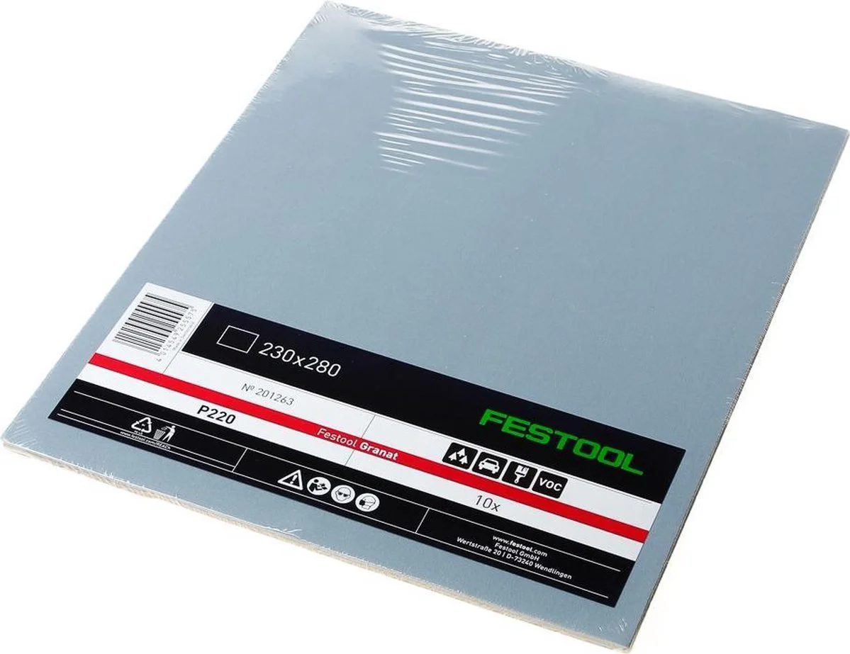Festool 230x280 P220 GR/10 Handschuurmateriaal Granat VE=10 - 201263