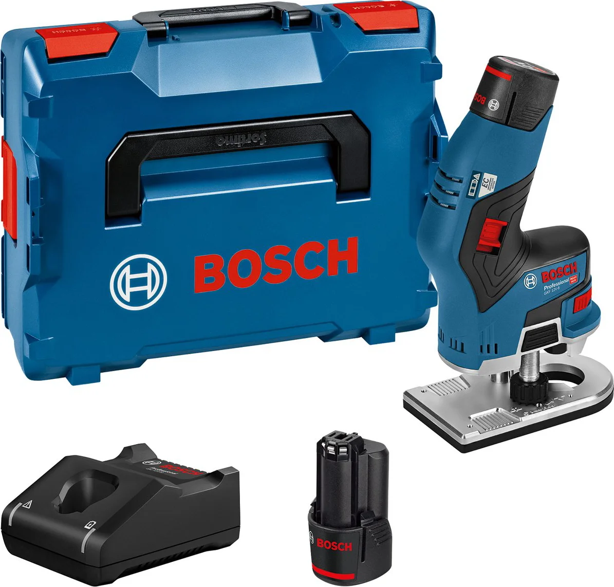 Bosch Professional PRO GKF 12V-8 Accu kantenfrees 2x 3.0Ah - 06016B0000