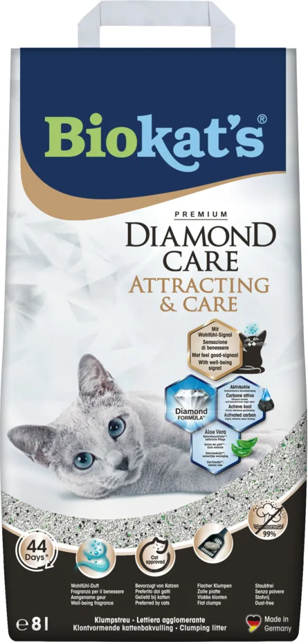 Biokat's Kattenbakvulling Diamond Care Attracting & Care 8 liter