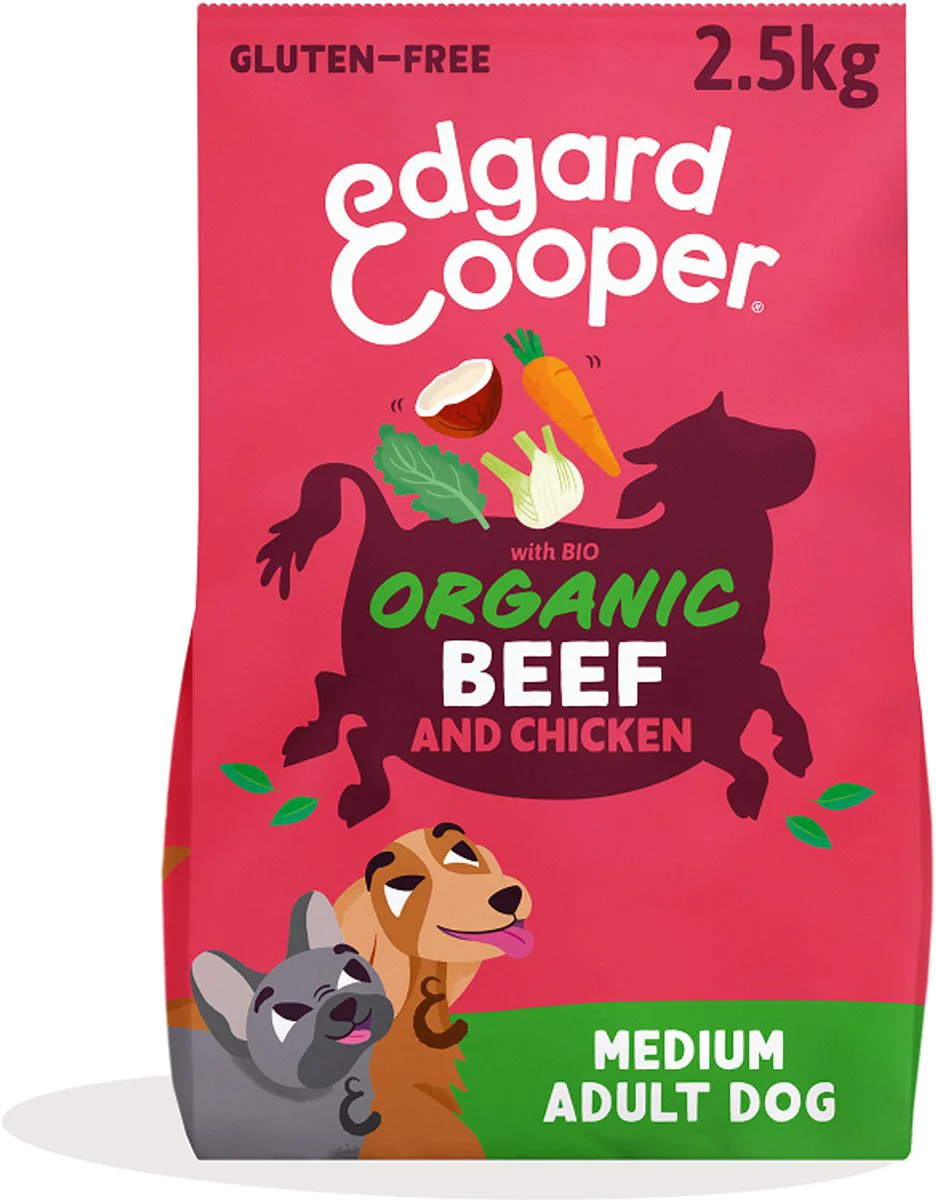 Edgard & Cooper Hondenvoer Droog Bio Rund - Bio Kip 2,5 kg