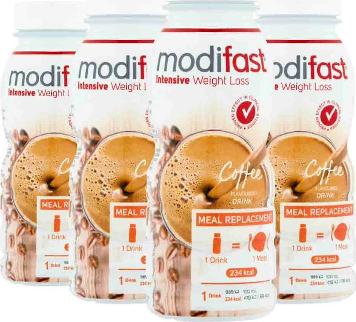 4x Modifast Intensive Drink Koffie 236 ml