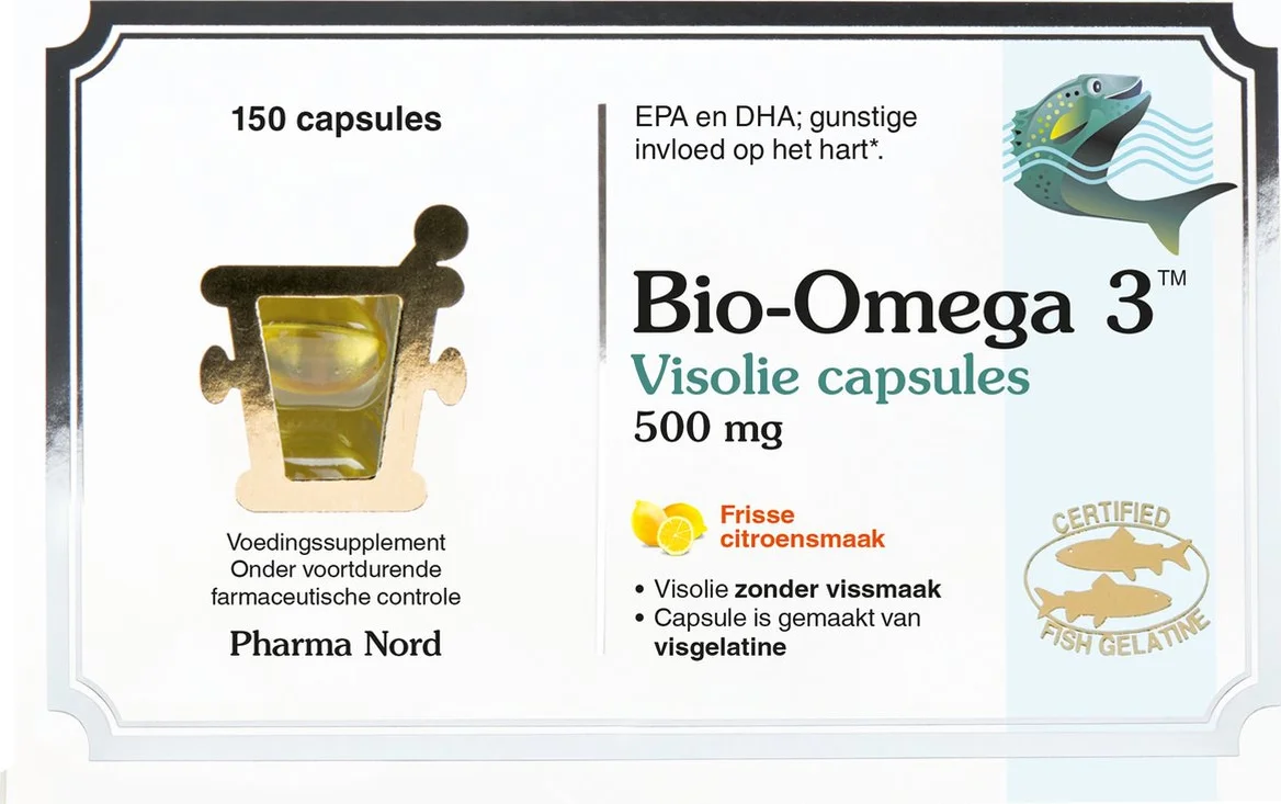 Pharma Nord Bio-Omega 3 Visolie 500mg Capsules 150CP