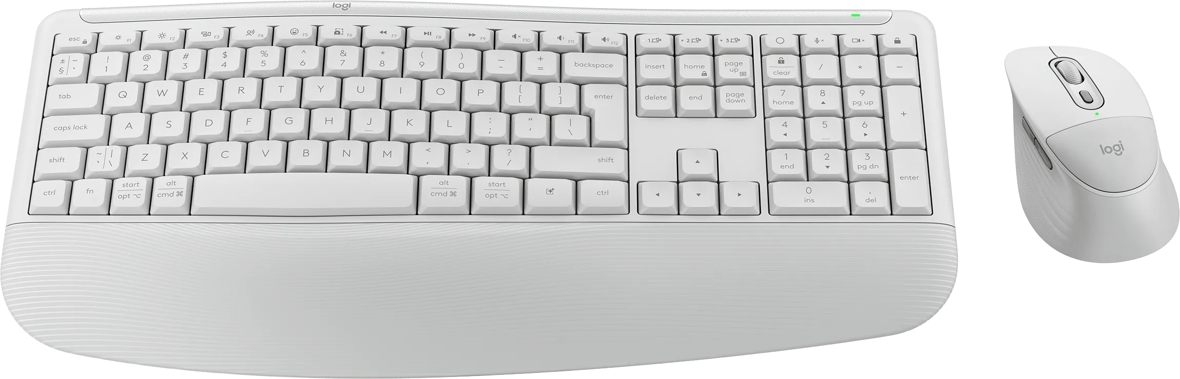 Logitech MK880 Signature Comfort Plus Draadloze Toetsenbord en Muis Combo Offwhite QWERTY