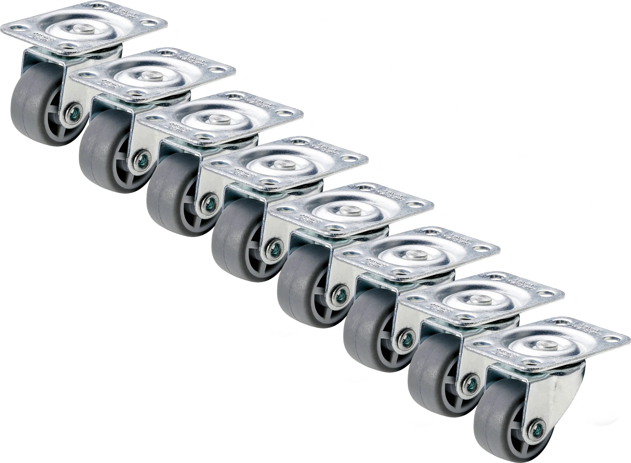 PARKSIDE Wieltjes set, zwenkwielen voor meubels en kisten (Mini zwenkwielen, 8-delig)