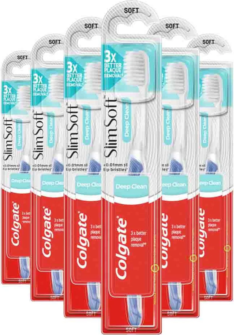 6x Colgate Tandenborstel SlimSoft