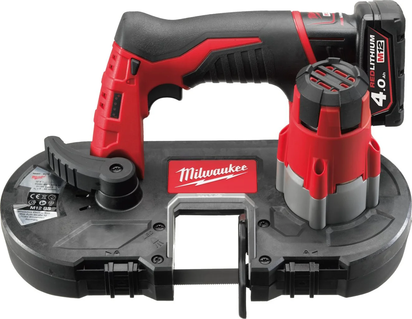 Milwaukee M12 BS-402C Accu bandzaag 12V 4.0Ah in koffer - 4933441805