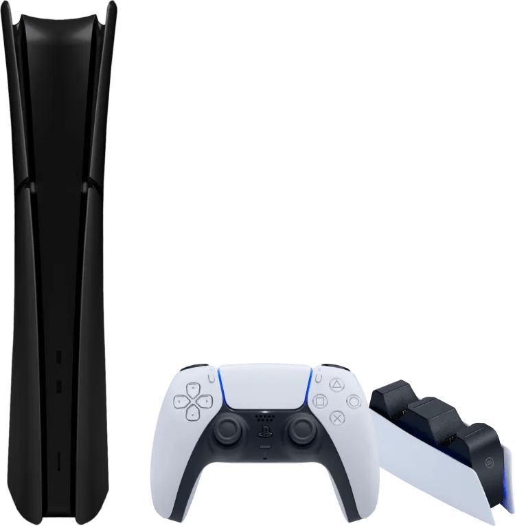 Sony PlayStation 5 Slim Digital Edition + Covers Zwart + Oplaadstation