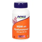 NOW MSM en Hyaluronzuur Capsules 60CP